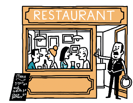 Romain et Domino refusés au restaurant